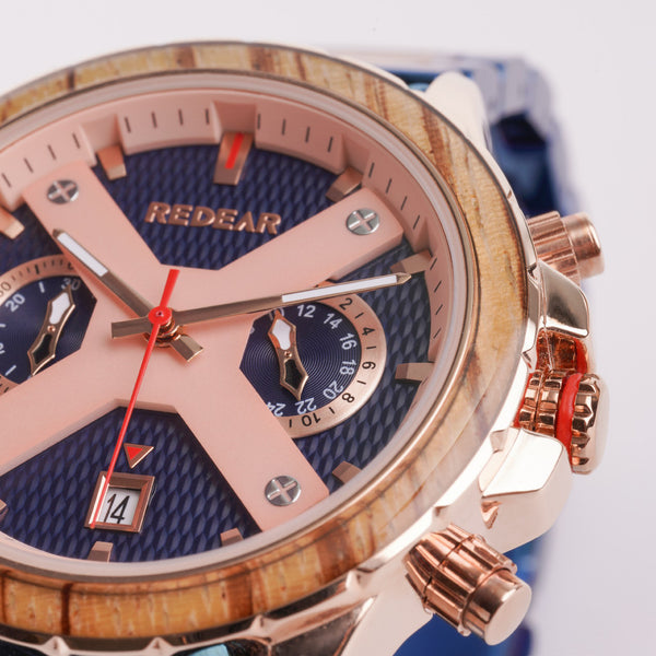 Helios hybrid-Zebra sunshine gold – Redear Watch