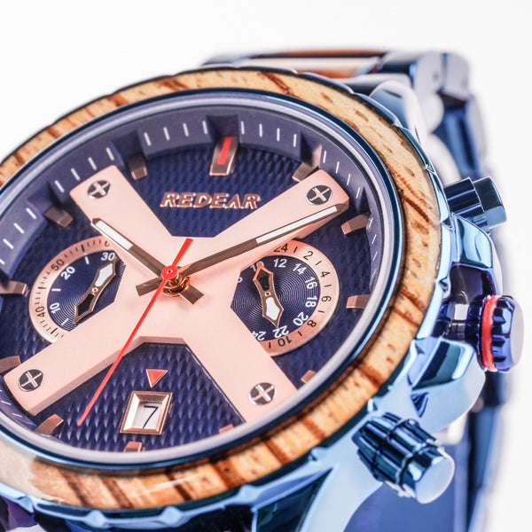 Helios hybrid-Zebra ocean blue – Redear Watch