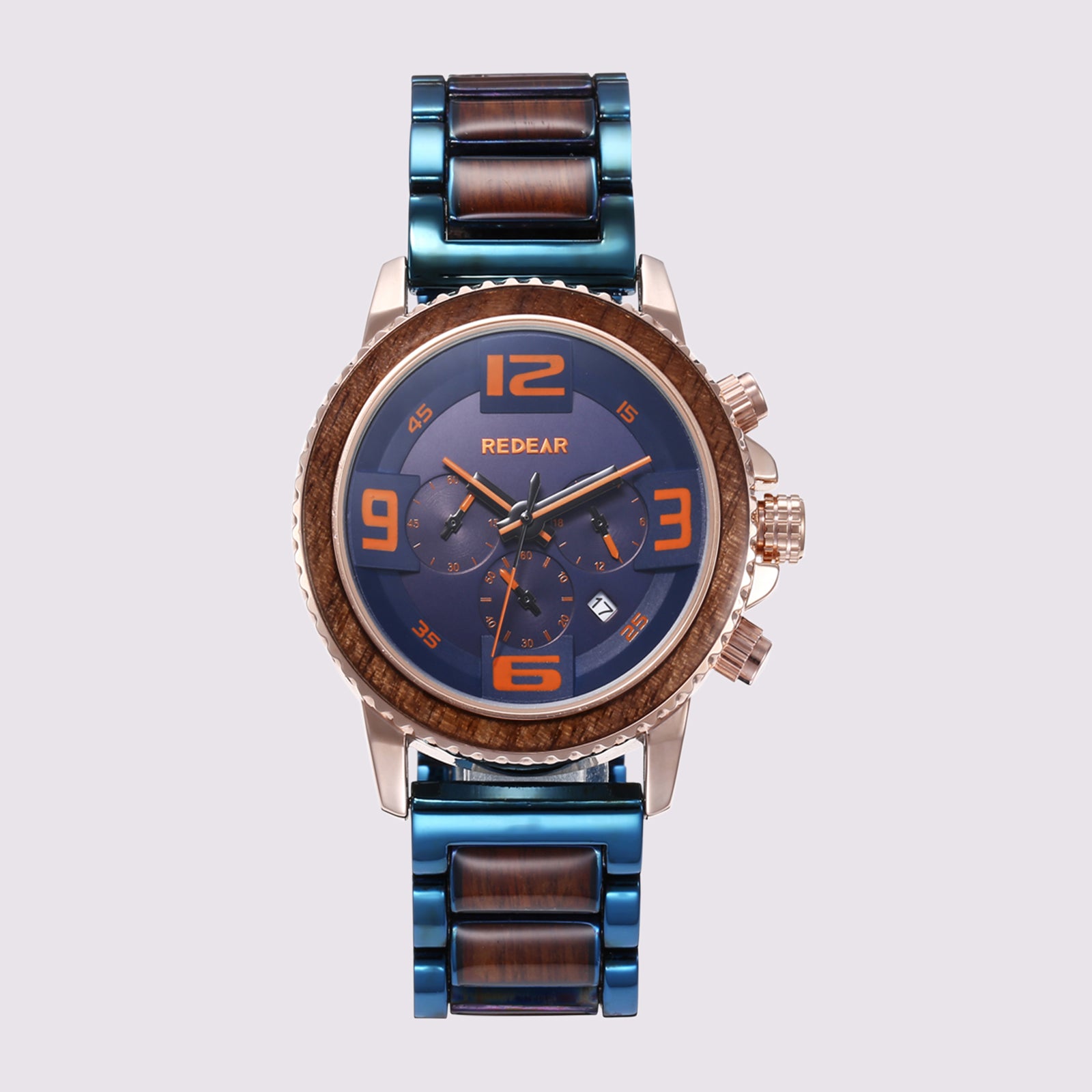 Victus hybrid Walnut ocean blue Redear Watch