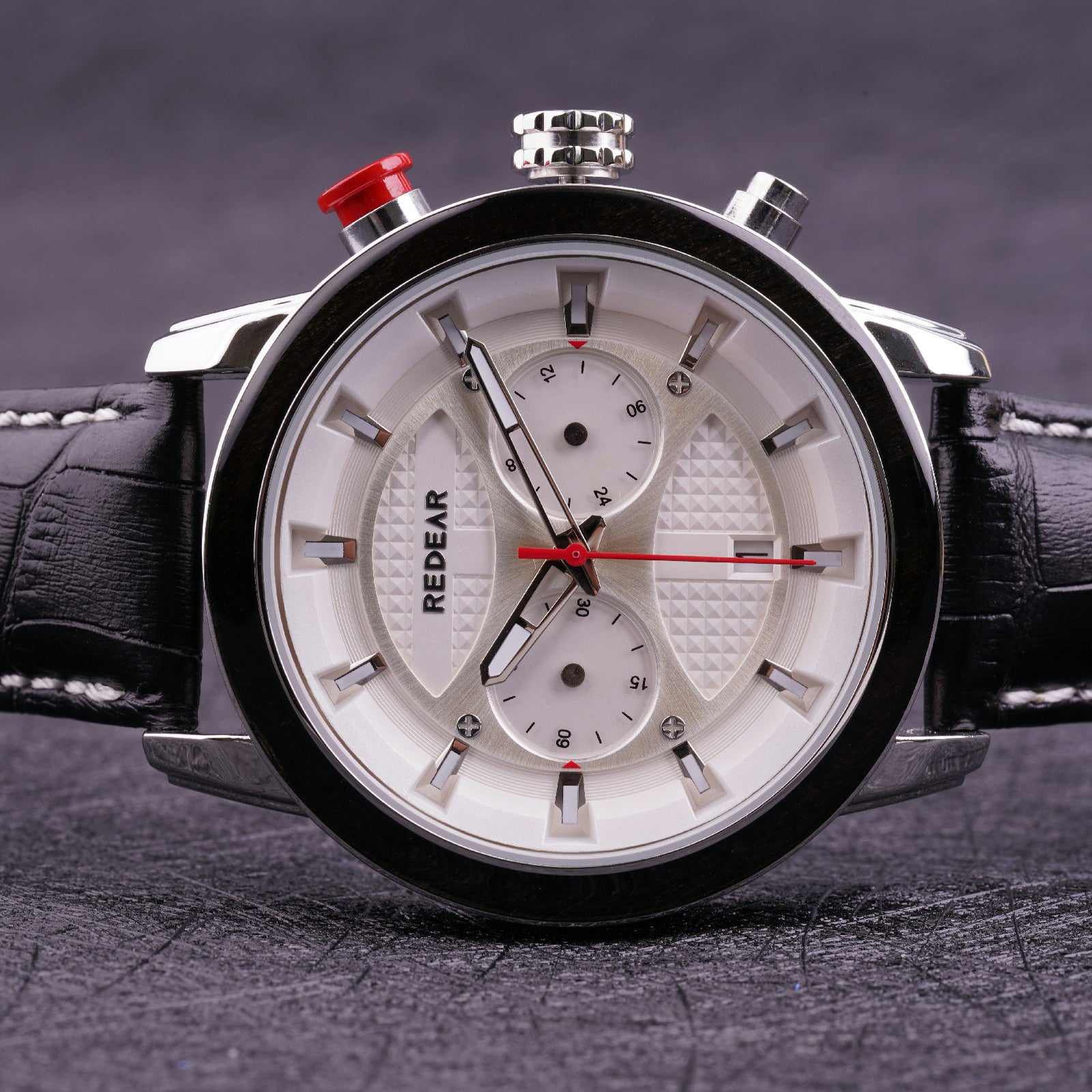 Adamus leather-Silver white