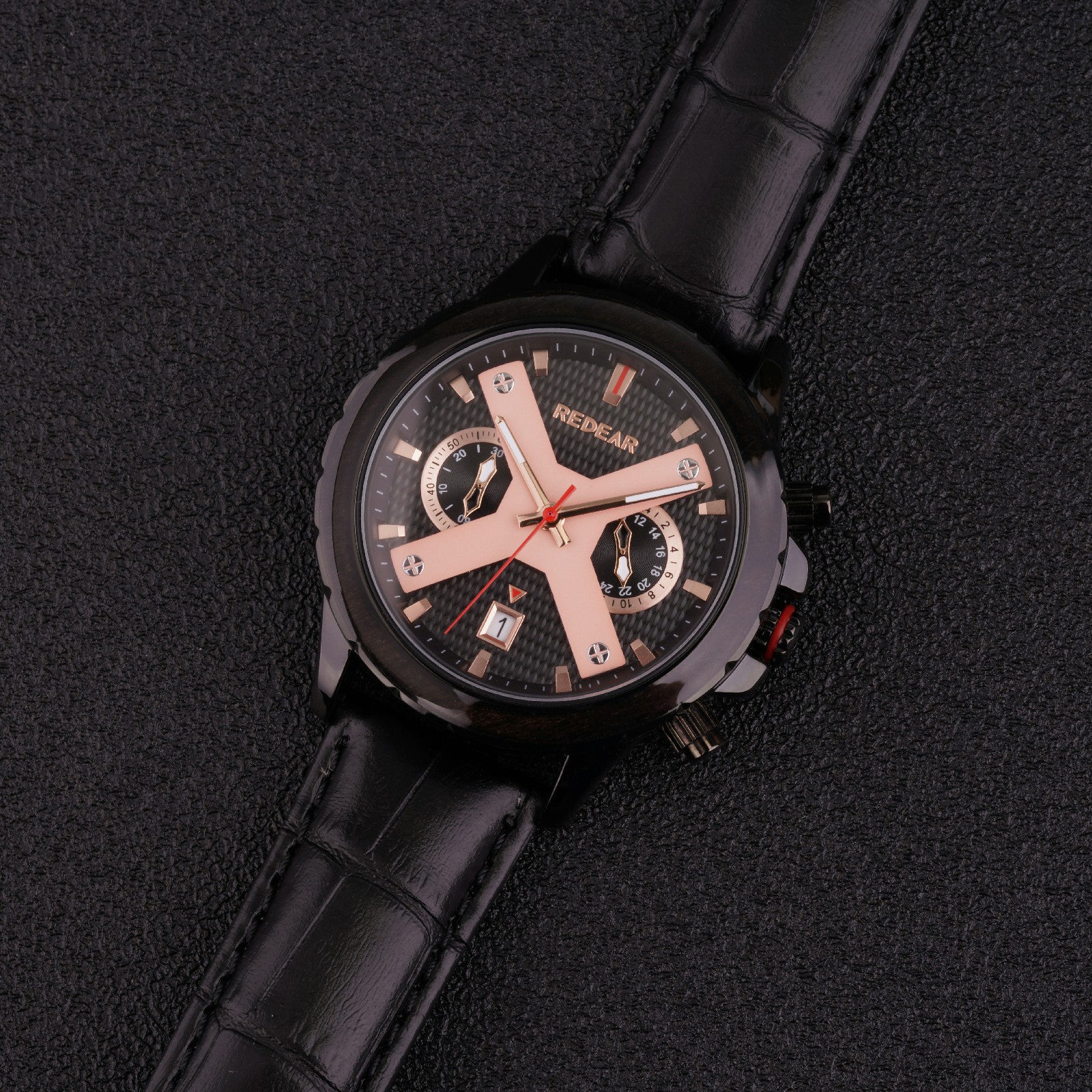 Helios leather-Pitch black
