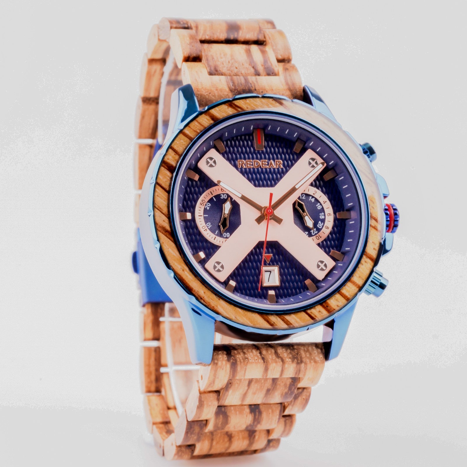 Helios wood- Zebra Ocean blue