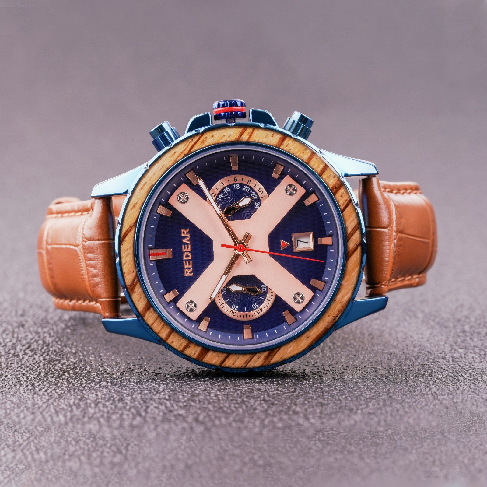 Helios leather-Zebra Ocean blue