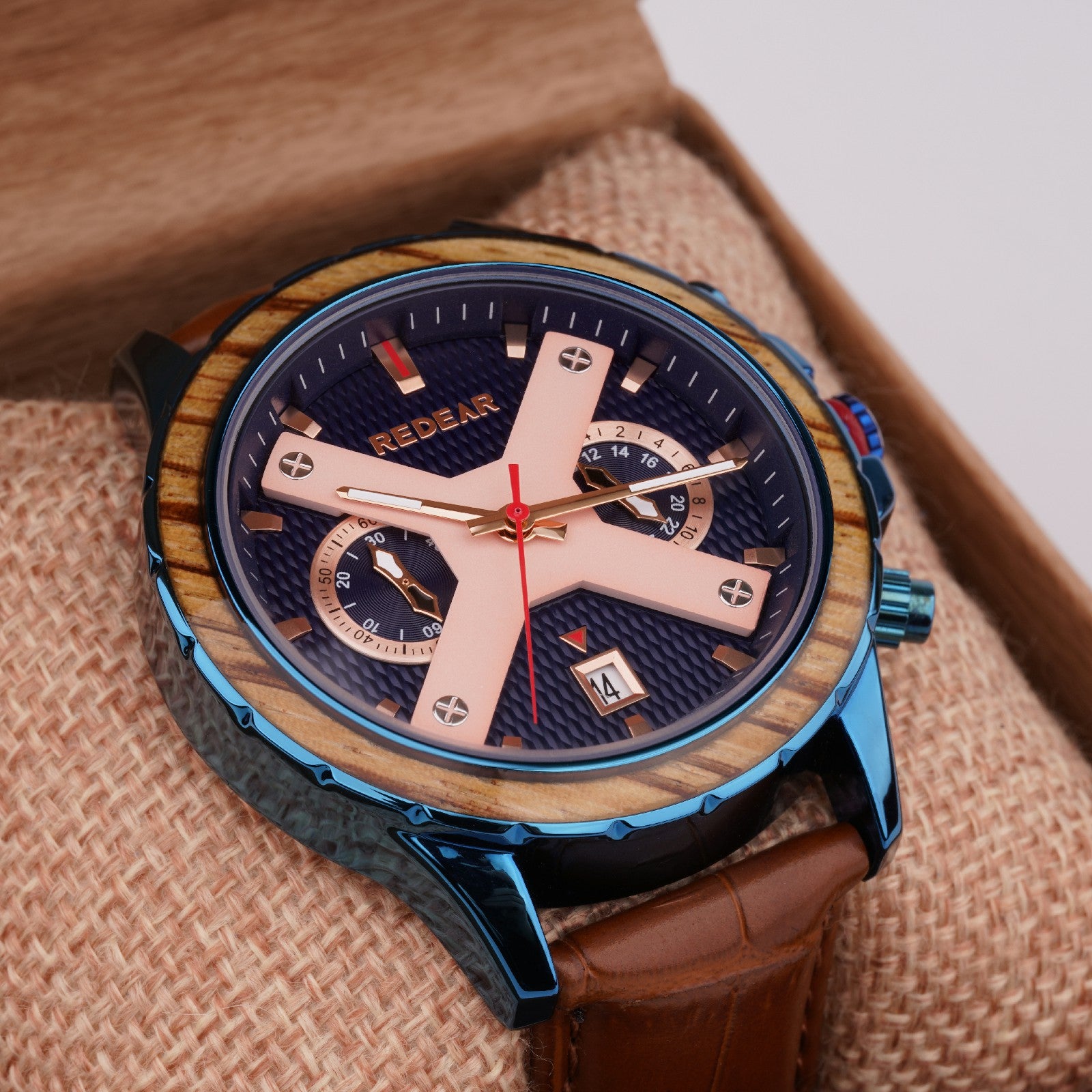 Helios leather-Zebra Ocean blue